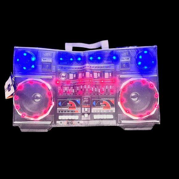 Retro Light Up Boombox Costume for Adults Youth Foam-Backed - Picture 6 of 8